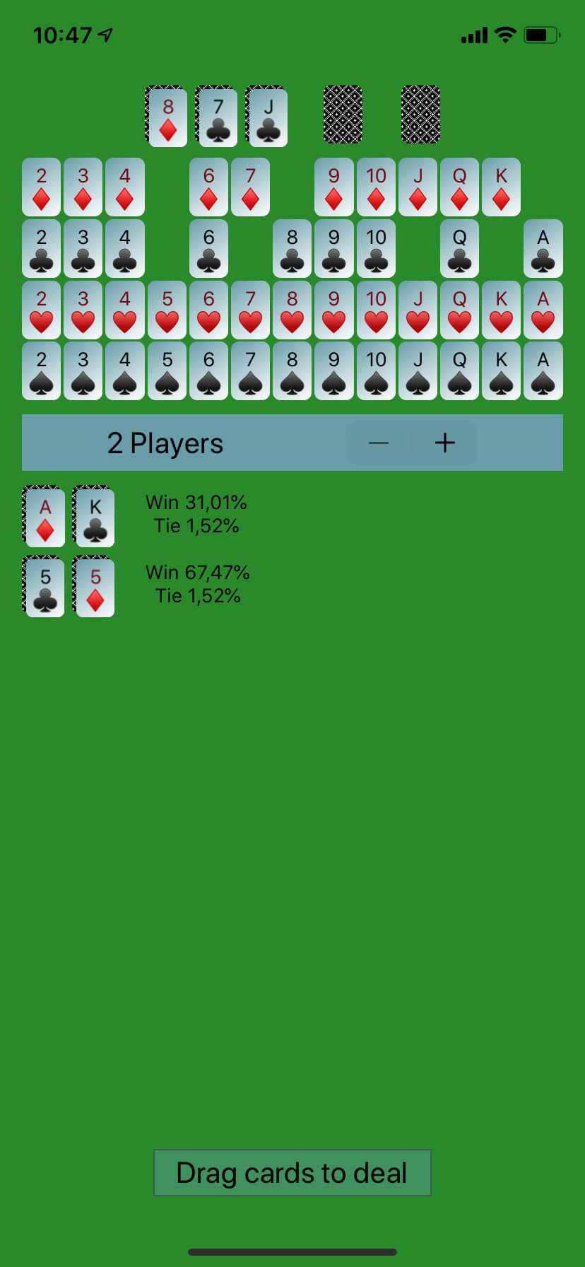 Fast Poker Odds